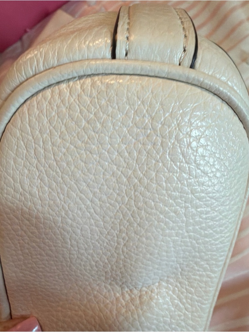 Bundle! Coach Ivory Studded Leather Shoulder Bag WITH  Matching Wallet - Picture 5 of 14